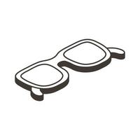 eyeglasses optical accessory line style icon vector