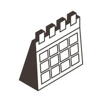 icono de estilo de línea de recordatorio de calendario vector