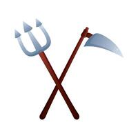 devil trydent fork degradient style icon vector