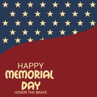 Vector illustration of a Background for Happy Memorial Day