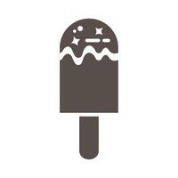 icono de estilo de silueta de argot de helado vector