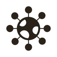 covid19 particle silhouette style icon vector
