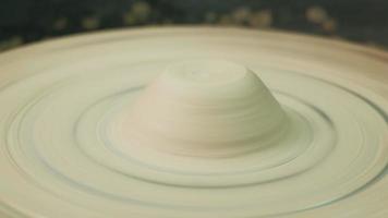 Working Clay on A Pottery Wheel, Close-up video