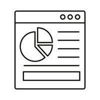 infographic bars chart in website line style icon vector design