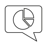 infographic bars chart in bubble line style icon vector design