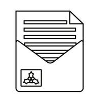 christmas envelope mail line style icon vector