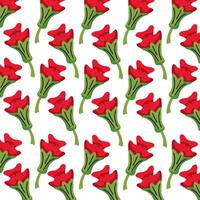 beautiful roses flowers garden pattern background vector