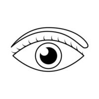 icono de estilo de línea humana de ojo vector
