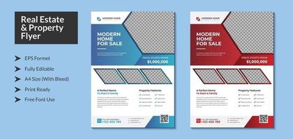 Real Estate Flyer Modern Design color variation Housing Apartment vector