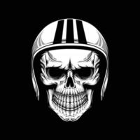 ilustraciones vectoriales de cráneo de motociclista vector