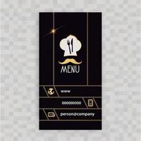 Restaurant Card Presentation vector