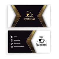 presentación de tarjeta de restaurante vector