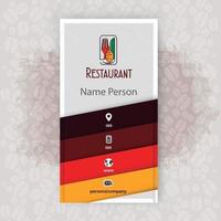 Restaurant Card Presentation vector