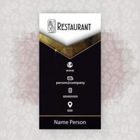 Restaurant Card Presentation vector