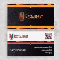 presentación de tarjeta de restaurante vector