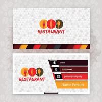 Restaurant Card Presentation vector