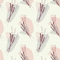 Abstract spots pattern with lavender silhouette vector