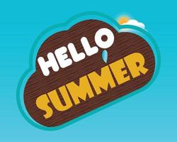 hello summer abstract vector colorful design background