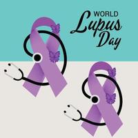 ilustración vectorial de un fondo para el día mundial del lupus vector