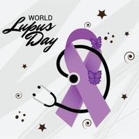 ilustración vectorial de un fondo para el día mundial del lupus vector