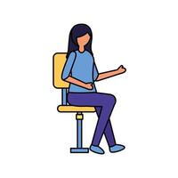 Isolated avatar woman vector design