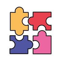 Puzzle game design vector