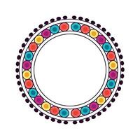Isolated mandale circle vector design