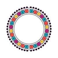 Isolated mandale circle vector design