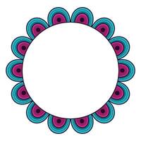 Isolated mandale circle vector design