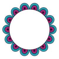 Isolated mandale circle vector design