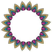 Isolated mandale circle vector design