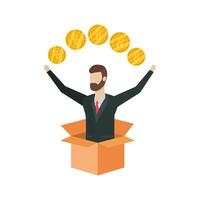 Businessman avatar cartoon design vector