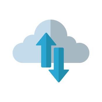 diseño de vector de computación en la nube aislada