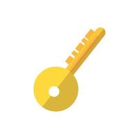 Isolated medieval key design vector