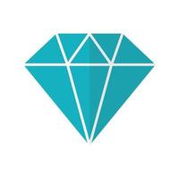 Diseño de icono de gema de diamante aislado vector