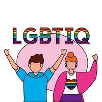 couple gay protest avatar character vector