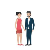 Couple of woman and man cartoon design vector