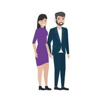 Couple of woman and man cartoon design vector