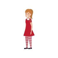 Isolated girl cartoon design vector