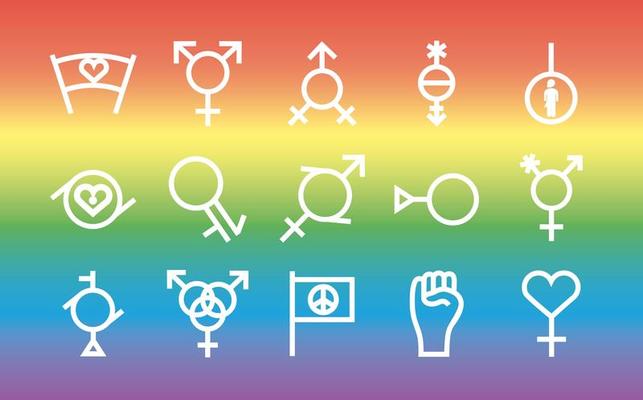 Bundle Of Gender Symbols Of Sexual Orientation Multi Style Icons 2565003 Vector Art At Vecteezy 