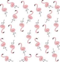 Tropical flamingo fashion pattern vector