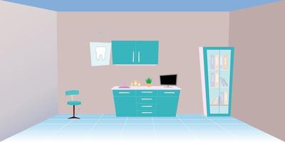 Dentist office interior vector