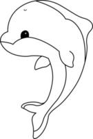 Dolphin Kids Coloring Page Great for Beginner Coloring Book