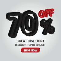sale discount up to 70  off vector
