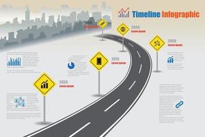 Business road map timeline infographic city designed for abstract background. Template milestone element modern diagram process technology digital. Marketing data presentation chart. vector