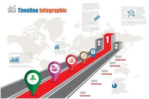 Iluminado camino infográfico de línea de tiempo de negocios 3d para recompensar el podio. diseñado para elemento de hito de plantilla, tecnología de proceso de diagrama moderno, gráfico de presentación de datos digitales. vector