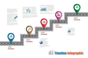 Business road map timeline infographic icons designed for abstract background template. Element modern diagram process web pages, technology digital marketing data presentation chart vector