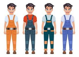 Boy worker vector design illustration isolated on white background