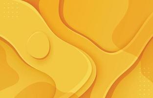 Yellow Liquid Wave Layering Background vector