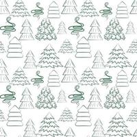 Seamless background with different Christmas trees Vector New Year